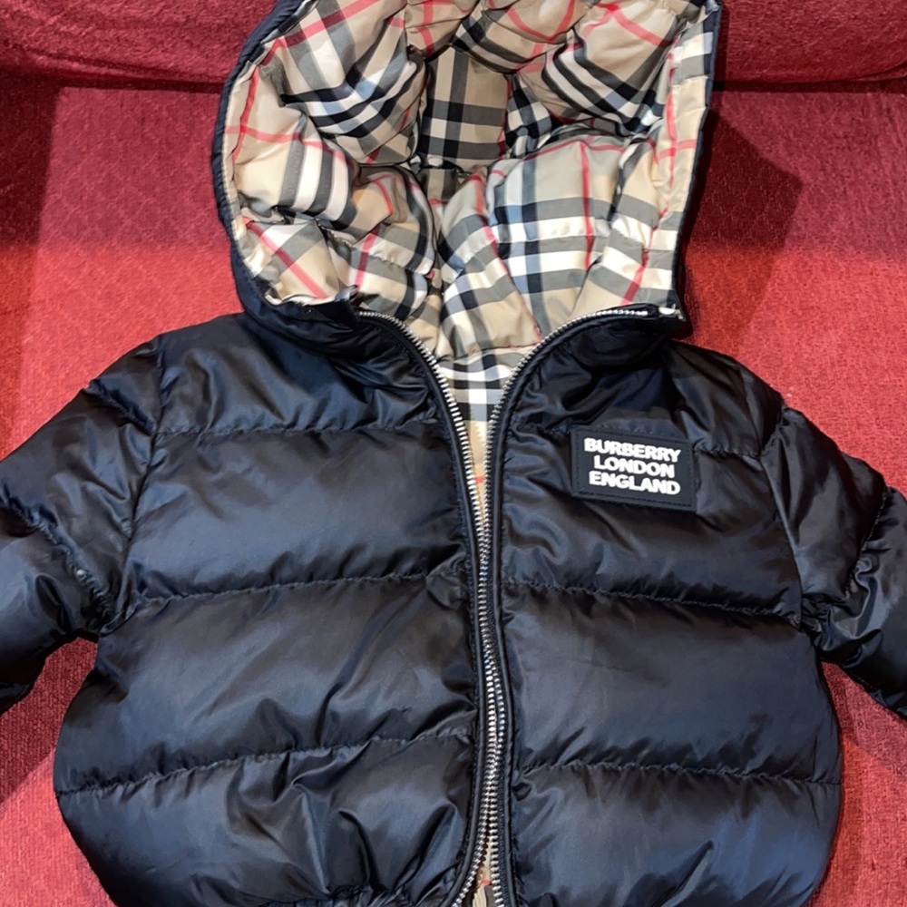 Burberry Baby Black Reversible Puffer Jacket